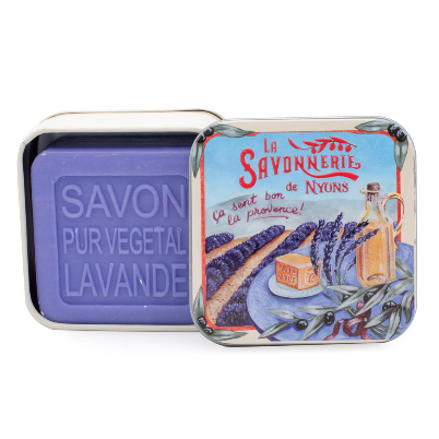 Metallask med Tvål 100g – La Savonnerie de Nyons