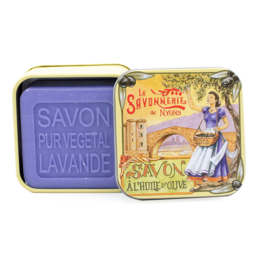 Metallask med Tvål 100g – La Savonnerie de Nyons